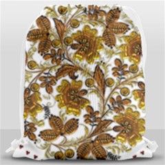 Mandala Metallizer Art Factory Drawstring Bag (large) by Celenk