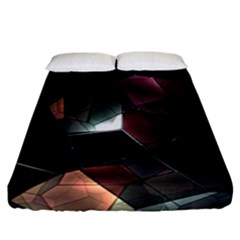 Crystals Background Design Luxury Fitted Sheet (california King Size) by Celenk