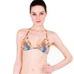 Texture Fabric Textile Detail Bikini Top by Celenk