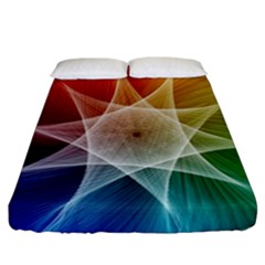 Abstract Star Pattern Structure Fitted Sheet (california King Size) by Celenk