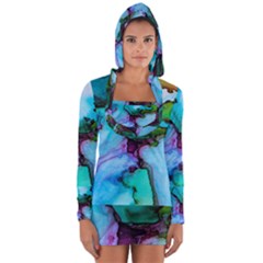 Abstract Painting Art Long Sleeve Hooded T-shirt by Celenk