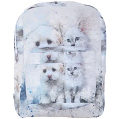 Cat Dog Cute Art Abstract Full Print Backpack by Celenk