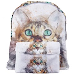 Cat Animal Art Abstract Watercolor Giant Full Print Backpack by Celenk