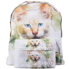 Cat Animal Art Abstract Watercolor Giant Full Print Backpack by Celenk