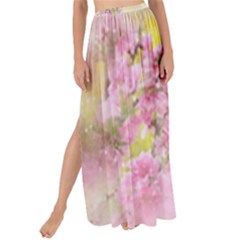 Flowers Pink Art Abstract Nature Maxi Chiffon Tie-up Sarong by Celenk