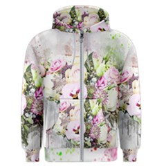 Flowers Bouquet Art Abstract Men s Zipper Hoodie by Celenk