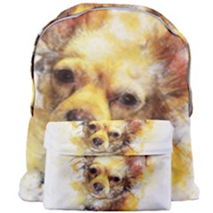 Dog Animal Art Abstract Watercolor Giant Full Print Backpack by Celenk