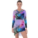 Lizard Reptile Art Abstract Animal Asymmetric Cut-Out Shift Dress View1