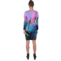 Lizard Reptile Art Abstract Animal Asymmetric Cut-Out Shift Dress View2