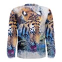 Tiger Drink Animal Art Abstract Men s Long Sleeve Tee View2