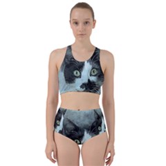 Cat Pet Art Abstract Vintage Racer Back Bikini Set by Celenk