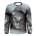 Cat Pet Art Abstract Vintage Men s Long Sleeve Tee View1