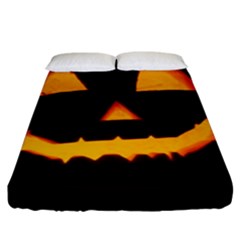 Pumpkin Helloween Face Autumn Fitted Sheet (king Size) by Celenk