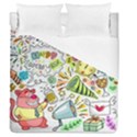 Doodle New Year Party Celebration Duvet Cover (Queen Size) View1