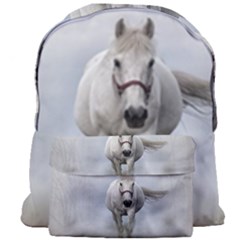 Horse Mammal White Horse Animal Giant Full Print Backpack by Celenk