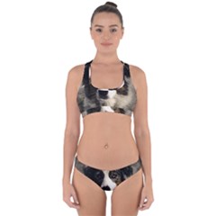 Dog Pet Art Abstract Vintage Cross Back Hipster Bikini Set by Celenk