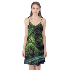 Fractal Green Gears Fantasy Camis Nightgown by Celenk