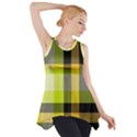 Tartan Abstract Background Pattern Textile 5 Side Drop Tank Tunic View1