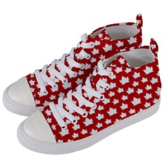 Cute Canada Shoes  Women s Mid-top Canvas Sneakers by CanadaSouvenirs