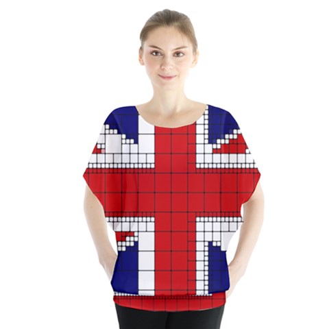 Union Jack Flag Uk Patriotic Blouse by Celenk