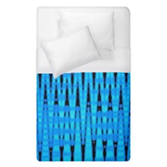 Sharp Blue And Black Wave Pattern Duvet Cover (single Size) by Celenk