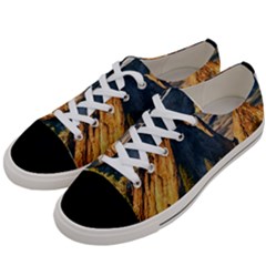 Mountains Landscape Rock Forest Women s Low Top Canvas Sneakers by Celenk