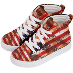 American Flag Usa Symbol National Kid s Hi-top Skate Sneakers by Celenk