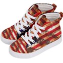 American Flag Usa Symbol National Kid s Hi-Top Skate Sneakers View2