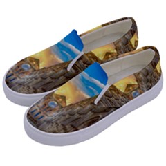 Abbey Ruin Architecture Medieval Kids  Canvas Slip Ons by Celenk