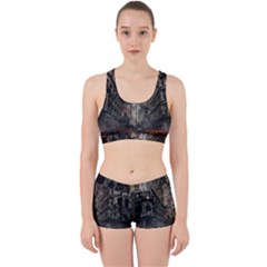 Destruction War Conflict Death Work It Out Sports Bra Set by Celenk