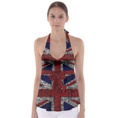 Union Jack Flag Uk Patriotic Babydoll Tankini Top by Celenk