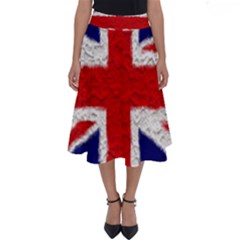 Union Jack Flag National Country Perfect Length Midi Skirt by Celenk