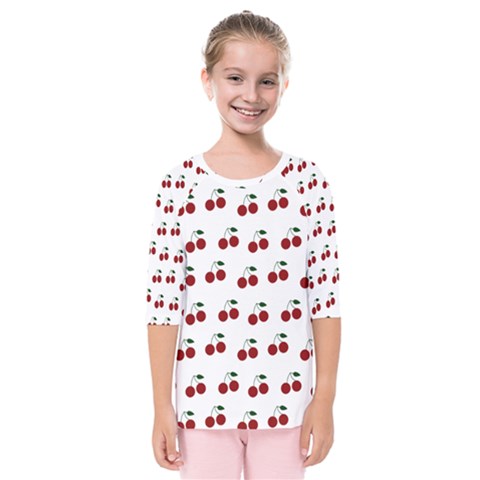 Cherries Kids  Quarter Sleeve Raglan Tee by snowwhitegirl