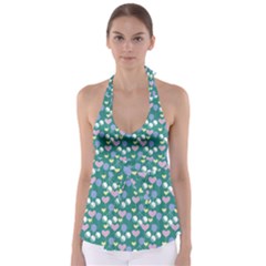 Ocean Cherry Babydoll Tankini Top by snowwhitegirl