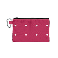 Red Dot Canvas Cosmetic Bag (small) by snowwhitegirl