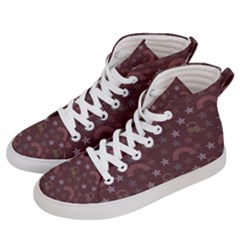 Music Stars Brown Women s Hi-top Skate Sneakers by snowwhitegirl