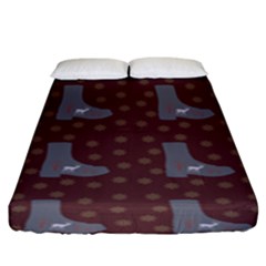 Deer Boots Brown Fitted Sheet (king Size) by snowwhitegirl