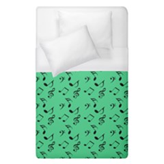 Green Music Duvet Cover (single Size) by snowwhitegirl