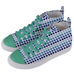 Blue Dots Women s Mid-top Canvas Sneakers by snowwhitegirl