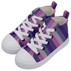 Concert Purples Kid s Mid-top Canvas Sneakers by snowwhitegirl