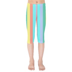 Summer Stripes Kids  Capri Leggings  by snowwhitegirl