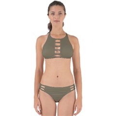 Rainy Brown Perfectly Cut Out Bikini Set by snowwhitegirl