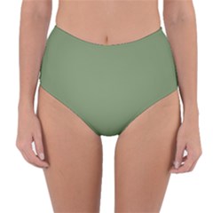 Army Green Reversible High-waist Bikini Bottoms by snowwhitegirl