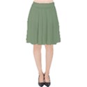 Army Green Velvet High Waist Skirt View1