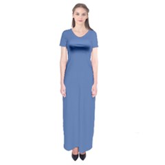 Greyish Ocean Short Sleeve Maxi Dress by snowwhitegirl