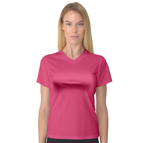 Rosey Day V-neck Sport Mesh Tee by snowwhitegirl