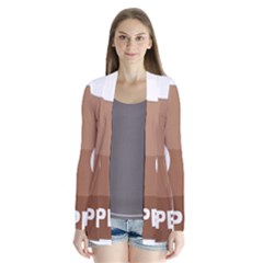 Poo Happens Drape Collar Cardigan by Vitalitee