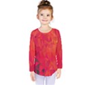 Triangle Geometric Mosaic Pattern Kids  Long Sleeve Tee View1