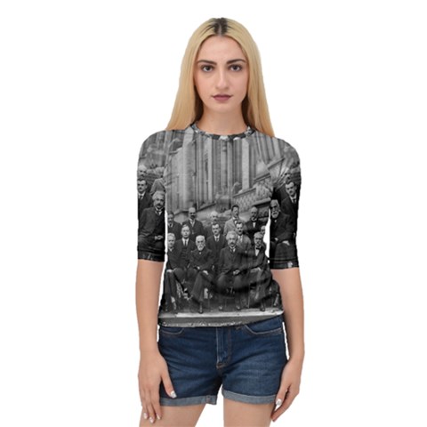 1927 Solvay Conference On Quantum Mechanics Quarter Sleeve Raglan Tee by thearts