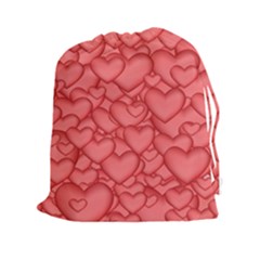 Background Hearts Love Drawstring Pouches (xxl) by Nexatart